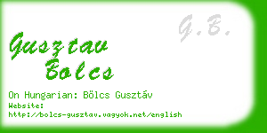 gusztav bolcs business card